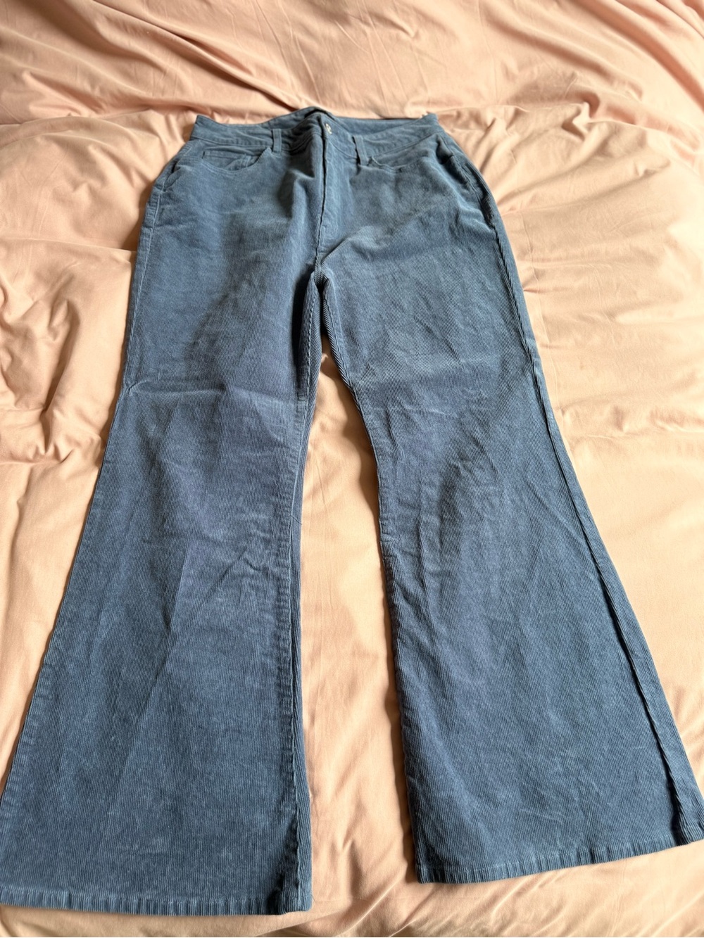 Women’s Blue Flared Corduroy Jeans